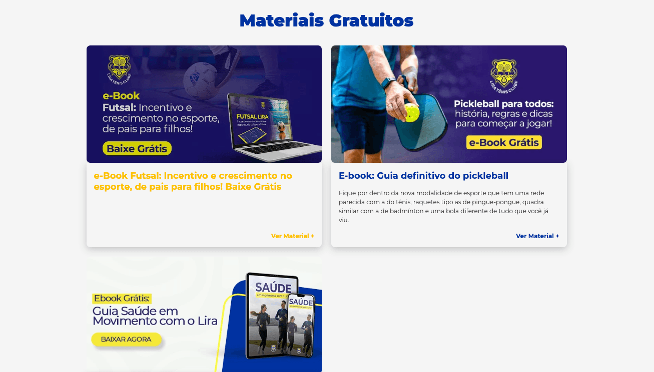 Materiais gratuitos do Lira