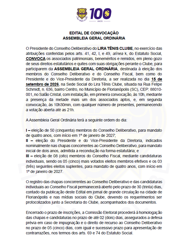 Edital de Convocação