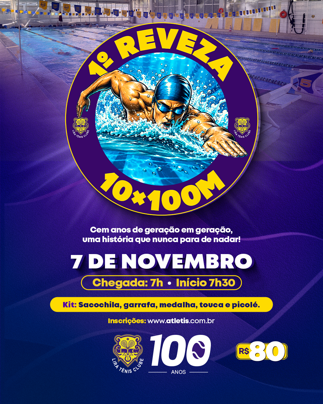 1º Reveza 10x100m