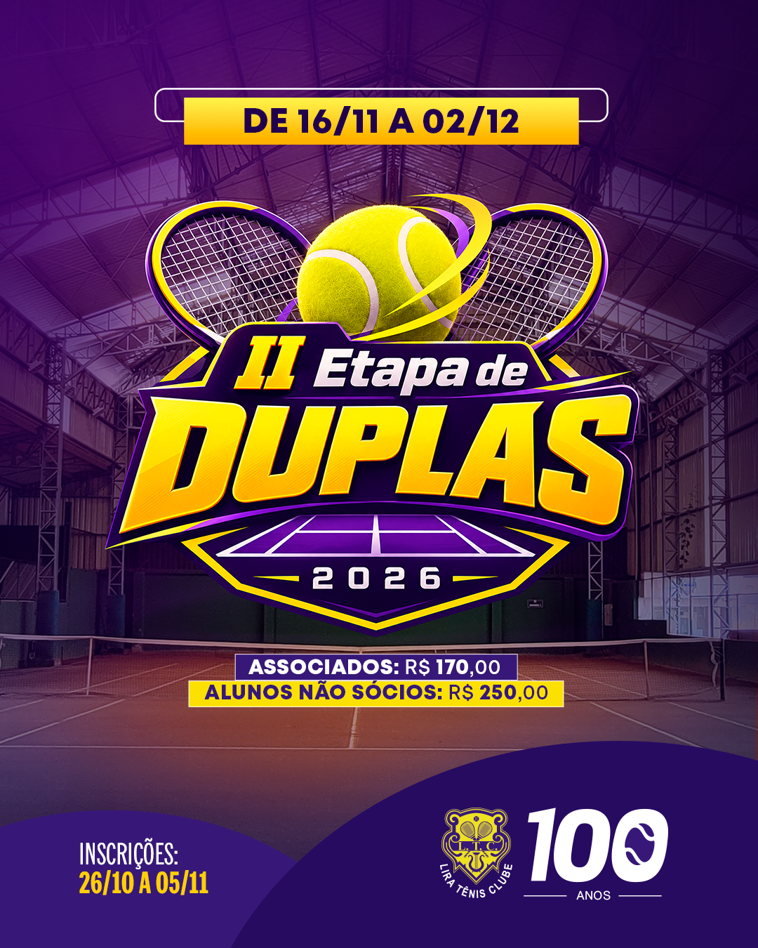 II Etapa de Duplas – Tênis 2026